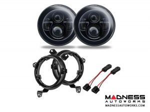 Jeep Wrangler JL High Powered LED Lights - White - Pair - 7"